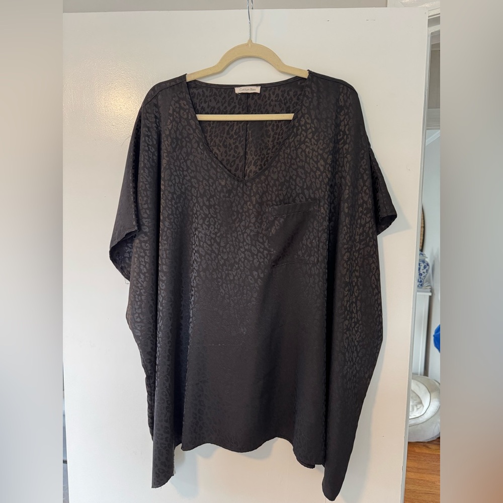 Cheetah Leopard Black Women's Blouse Top